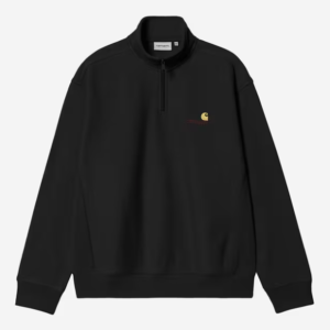 Half Zip American Script Sweatshirt Cotton/Polyester Sweat