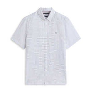 Linen Blend Prt SS Shirt